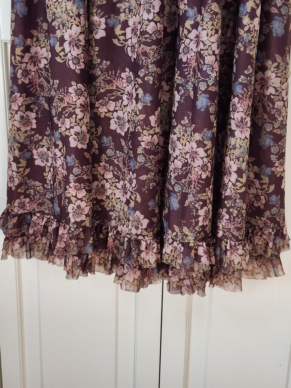 Free People Plum Floral V-Neck Maxi Dress - Picture 4 of 8